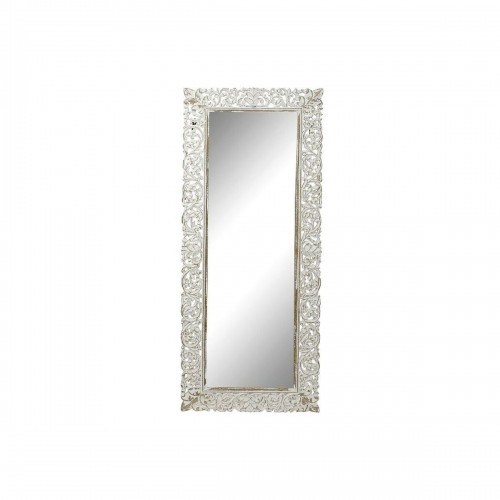 Настенное зеркало Home ESPRIT Белый Стеклянный Деревянный MDF Индиец Маринованный 66 x 3 x 164 cm image 1
