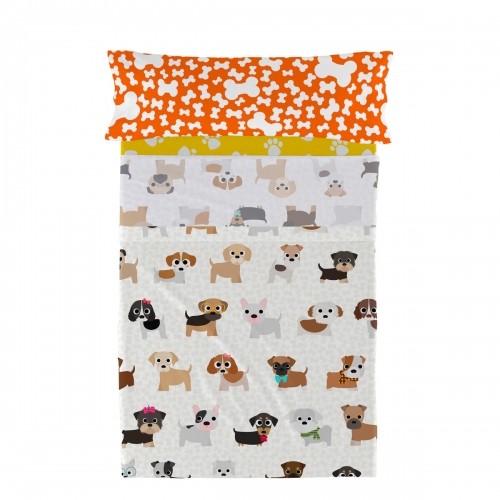 Bedding set HappyFriday Mr Fox Dogs Multicolour Single 2 Pieces image 1