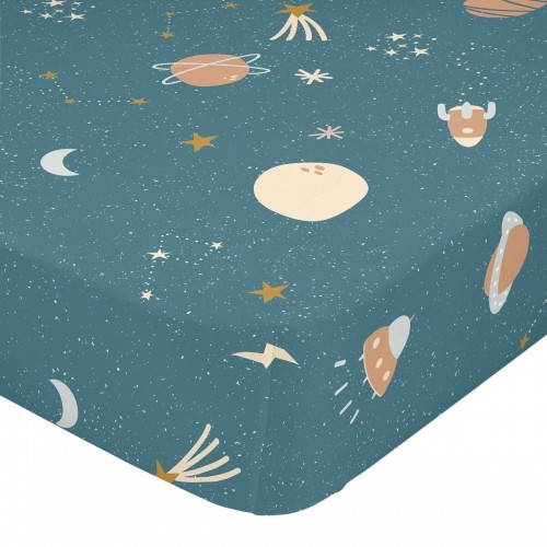 Fitted sheet HappyFriday Mini universe Multicolour 90 x 200 x 32 cm image 1