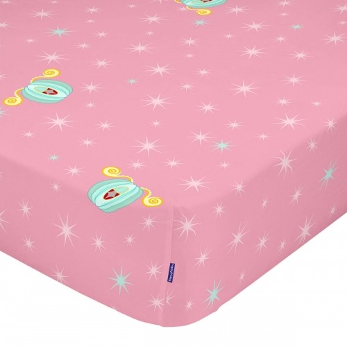 Fitted sheet HappyFriday MR FOX Multicolour Pink 70 x 140 x 14 cm image 1
