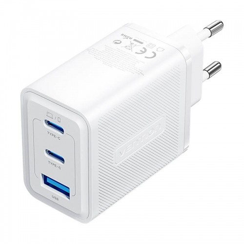 Wall charger, Vention, FERW0-EU,  2xUSB-C, USB- A, 65W|65W|30W, GaN (white) image 1