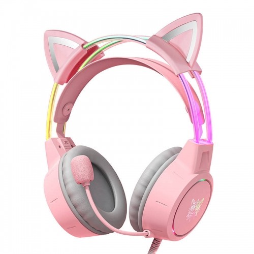Gaming headphones ONIKUMA X15Pro Pink Cat's Ears image 1