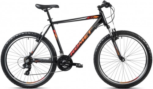 Bicycle Romet Rambler R6.1 26" 2023 black-orange-red-19" / L image 1