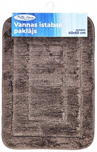 Baltic Aqua Vannas istabas paklājs 43x63cm 100% mikrošķiedras, brūns image 1