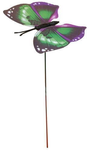 Besk Dārza dekors taurenis 7cm uz kociņa, plastmasas image 1