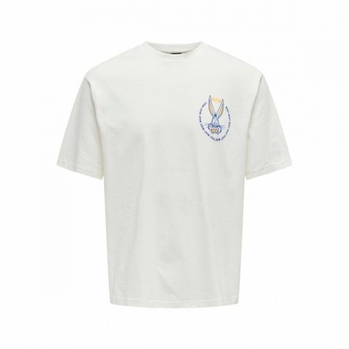 Men’s Short Sleeve T-Shirt Only & Sons Onslooney Rlx White image 1