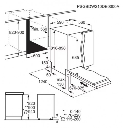 Electrolux EEG68600W Встраиваемая посудомоечная машина image 2