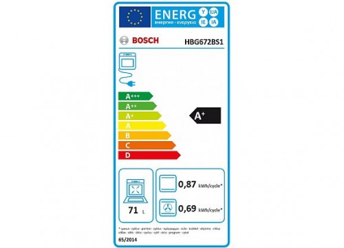 Bosch cepeškrāsns, Serie 8, 71 l, 4D / HBG672BS1 image 2