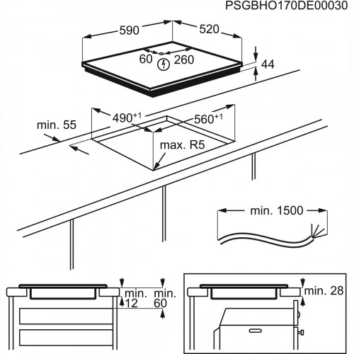 Electrolux indukcijas plīts virsma - EIT 61443B image 2