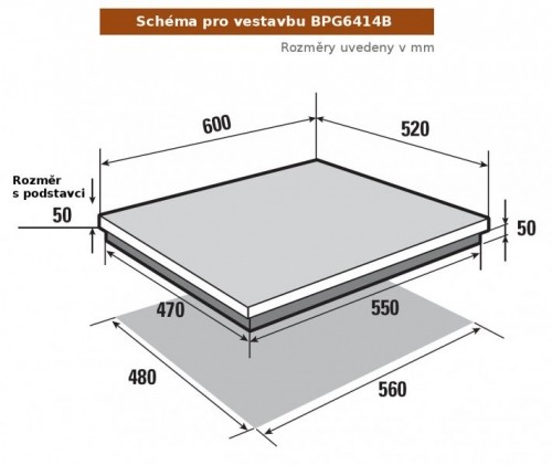 Газовая варочная поверхность Brandt BPG6414B image 2