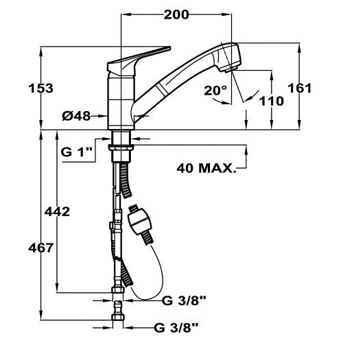 Sink Tap Teka MTP978, chrom Смеситель для кухни image 2