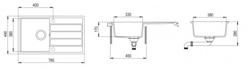 Кухонная раковина Teka Comfor 45 B-TG onyks image 2