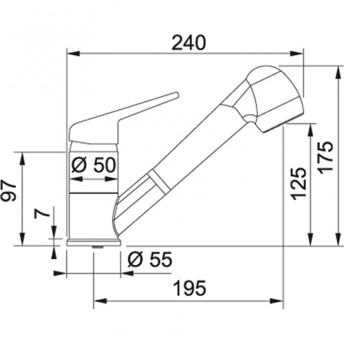 Franke Novara Plus White 115.0470.669 Кухонный смеситель, выдвижной душ image 2