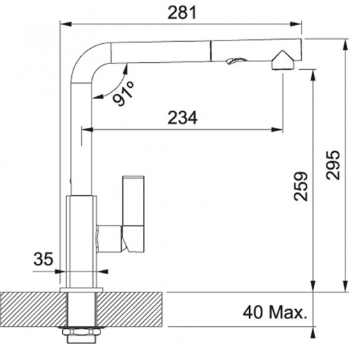 Franke Maris Chromed-Cashmere 115.0392.362 Virtuves maisītājs, izvelkams uzgalis image 2