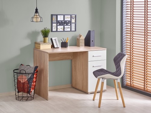 LIMA B-1 desk, color: white / sonoma oak image 2