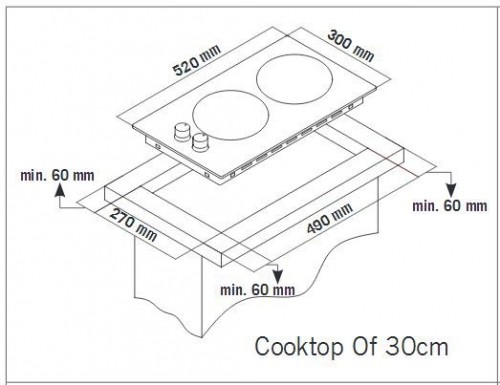 Built in gas hob Schlosser THG318CF image 2