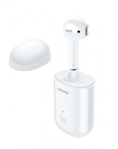 Usams LB Mono Airpod Bluetooth 5.0 Гарнитура с Микрофоном (MMEF2ZM/A) Aналоговая Белый image 2
