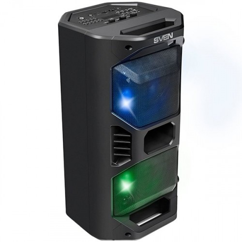 Speaker SVEN PS-600, black (50W, TWS, Bluetooth, FM, USB, microSD, LED-display, 2x4000mA*h) image 2