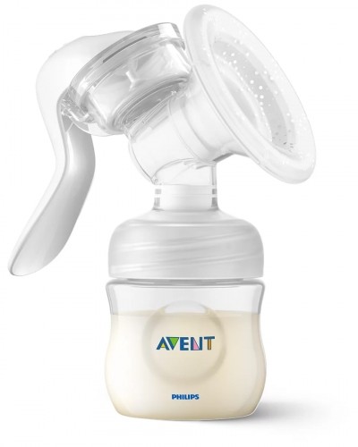 Philips Avent Lotus manuālais krūts piena sūknis ar trauciņiem piena/ēdiena uzglabāšanai (3 gab., + adapteris) - SCF430/13 image 2