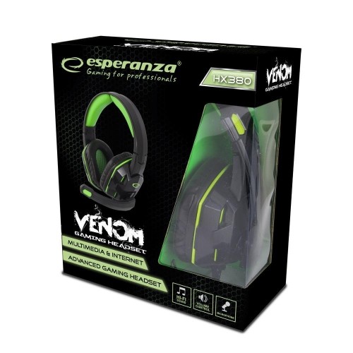 Esperanza EGH380 Head-band Black,Green image 2