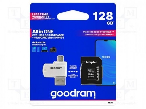 Goodram M1A4-1280R12 memory card 128 GB MicroSDHC Class 10 UHS-I image 2