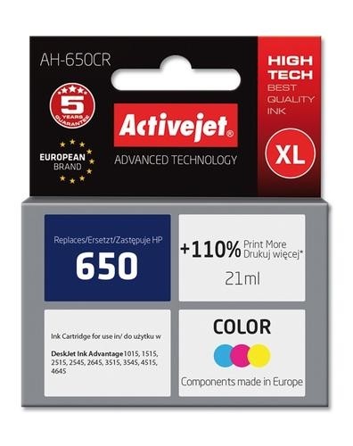 Activejet ink for Hewlett Packard No.650 CZ102AE image 2