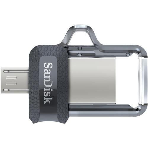 SanDisk Ultra Dual m3.0 USB flash drive 64 GB USB Type-A / Micro-USB 3.2 Gen 1 (3.1 Gen 1) Black, Silver, Transparent image 2