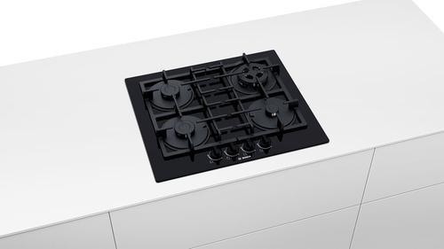 Bosch Serie 4 PNP6B6B90 hob Black Built-in 60 cm Gas 4 zone(s) image 2