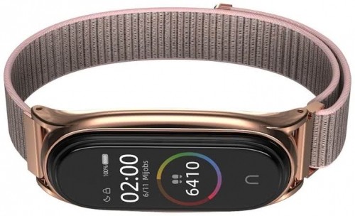 Tech-Protect ремешок для часов Nylon Xiaomi Mi Band 5/6, rose gold image 2