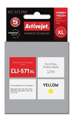 Activejet ink for Canon CLI-571Y XL image 2