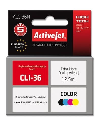 Activejet ink for Canon PGI-36 image 2
