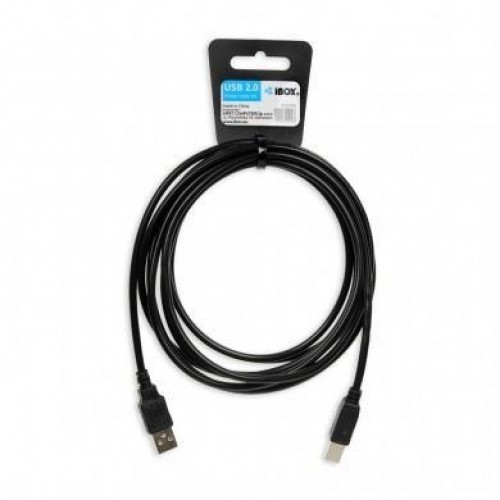 iBox IKU2D USB cable 3 m USB 2.0 USB A USB B Black image 2