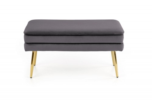 Halmar VELVA bench color: grey/gold image 2