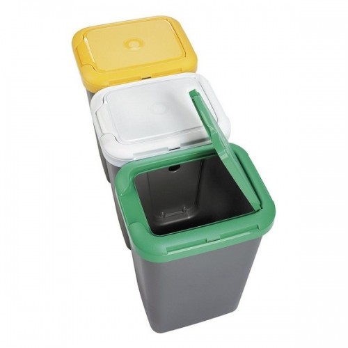 Atkārtoti Pārstrādājamo Atkritumu Tvertne Tontarelli Plastmasa Pelēks (77 X 32 x 47,5 cm) image 2