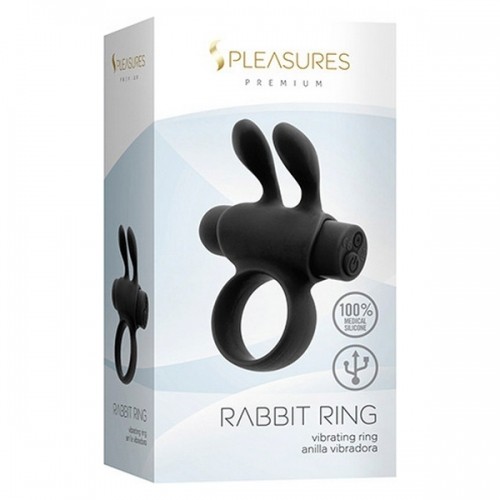 Cock Ring S Pleasures Rabbit Black image 2