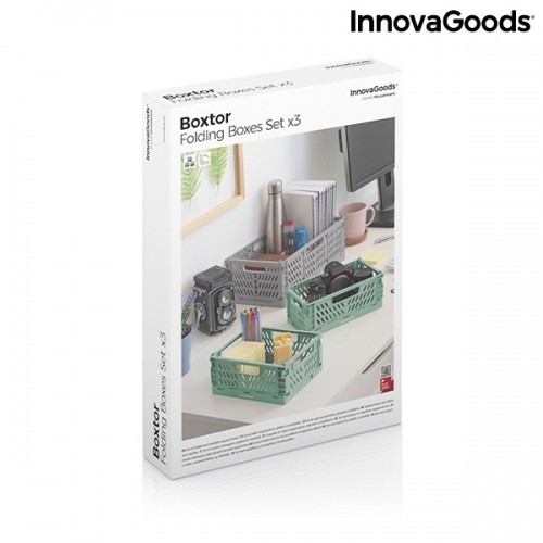Набор из 3 складных и штабелируемых коробок-органайзеров Boxtor InnovaGoods image 2