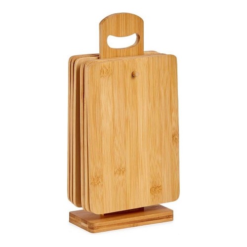 Set Cutting board With support Brown Bamboo (6 Pieces) (21 x 14 x 0,8 cm) image 2
