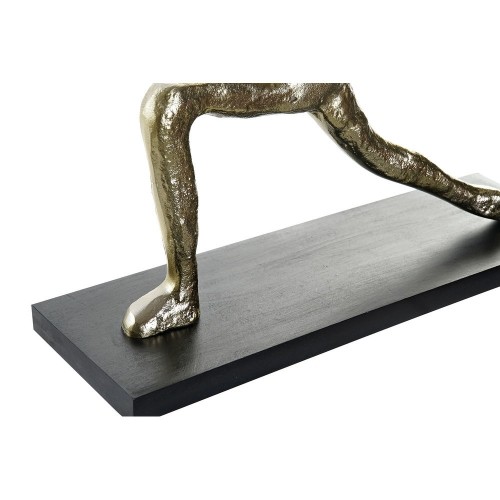 Dekoratīvās figūriņas DKD Home Decor Alumīnijs Koks MDF Yoga (3 pcs) (33 x 10 x 35 cm) (35 x 10 x 33 cm) (33 x 10 x 28 cm) image 2