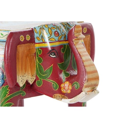 Вспомогательный стол DKD Home Decor Коричневый Разноцветный Акрил Древесина манго Слон (45 x 34 x 34 cm) image 2