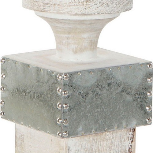 Candleholder DKD Home Decor White Mango wood (16.5 x 16.5 x 61 cm) image 2