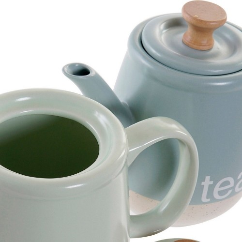 Teapot DKD Home Decor 8424001793235 Blue Green Stoneware 1 L 22,5 x 12 x 16,5 cm (2 Units) image 2