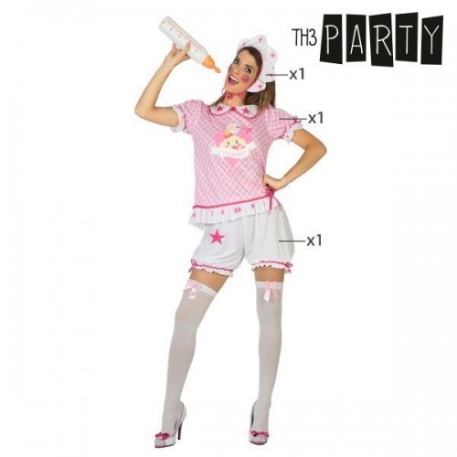 Costume for Adults Th3 Party Multicolour Pink (3 Pieces) image 2