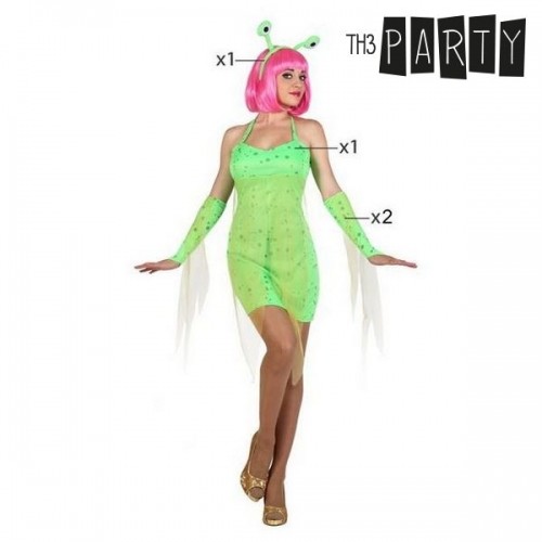 Bigbuy Carnival Svečana odjeća za odrasle Seksīgs citplanētietis Zaļš (4 Pcs) image 2