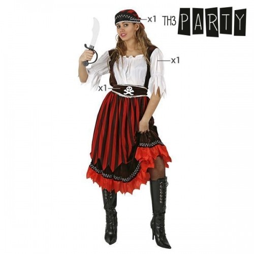 Costume for Adults Th3 Party Multicolour Pirates (3 Pieces) image 2