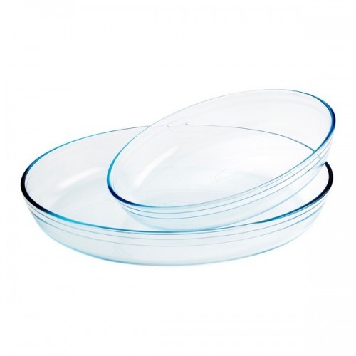 Set of Oven Dishes Ô Cuisine 334SA06 Transparent Glass (2 pcs) image 2