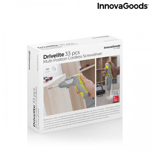 Многопозиционная аккумуляторная электрическая отвертка с принадлежностями Drivelite InnovaGoods 33 Предметы image 2