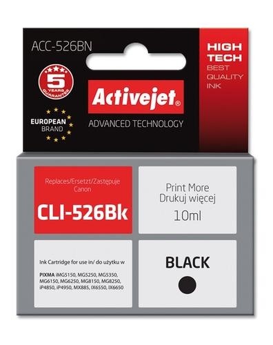 Activejet ACC-526BN ink for Canon printer; Canon CLI-526Bk replacement; Supreme; 10 ml; black image 2