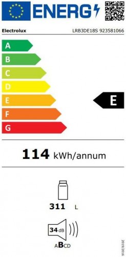 Electrolux LRB3DE18S Iebūvējams ledusskapis bez saldētavas image 2