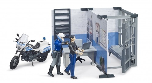 BRUDER 1:16 police station with police motorcycle, 62732 image 2