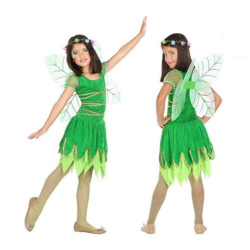 Costume for Children Green Fairy of Spring Fantasy (2 Pieces) (2 pcs) image 2